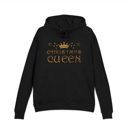 Christmas Queen Hoodie — Gold Crown Holiday Sweatshirt