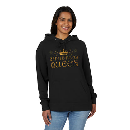 Christmas Queen Hoodie — Gold Crown Holiday Sweatshirt